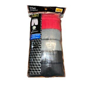 Athletic Works Large Men's Boxer Briefs Underwear 6 Pack New 9” Inseam Mesh